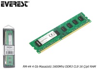 EVEREST RM-44 4 Gb Masaüstü 1600Mhz DDR3 CL11 16 Çipli RAM - 1